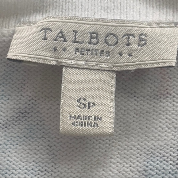 Talbots Petite Multicolored Bow Button Up Cardigan Small Petite - Picture 3 of 5